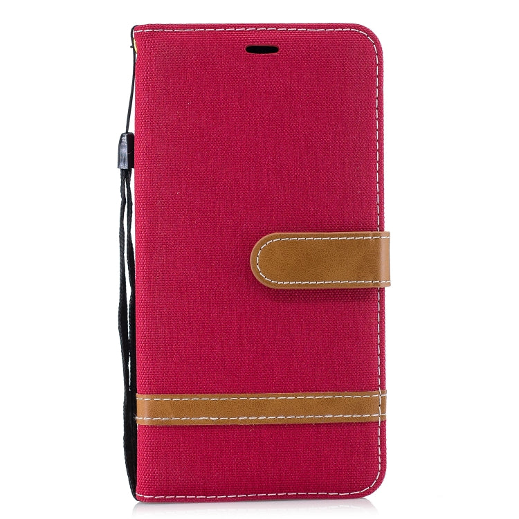 Color Matching Denim Texture Leather Case for Xiaomi Pocophone F1, with Holder & Card Slots & Wallet & Lanyard