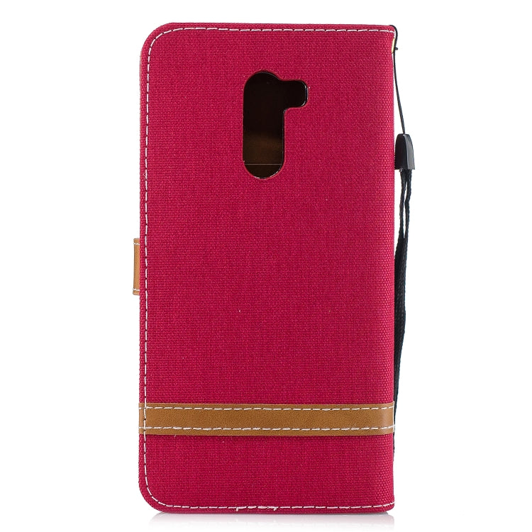 Color Matching Denim Texture Leather Case for Xiaomi Pocophone F1, with Holder & Card Slots & Wallet & Lanyard