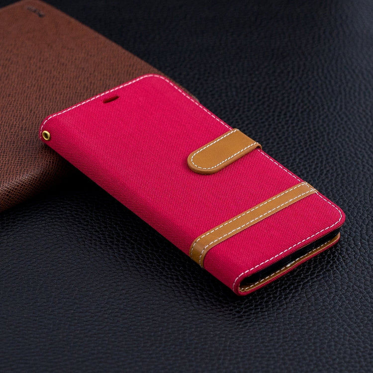Color Matching Denim Texture Leather Case for Xiaomi Pocophone F1, with Holder & Card Slots & Wallet & Lanyard