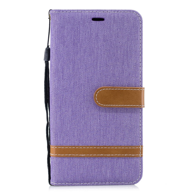 Color Matching Denim Texture Leather Case for Xiaomi Pocophone F1, with Holder & Card Slots & Wallet & Lanyard