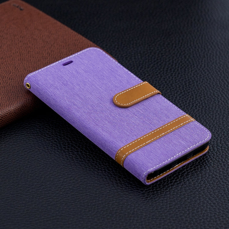 Color Matching Denim Texture Leather Case for Xiaomi Pocophone F1, with Holder & Card Slots & Wallet & Lanyard