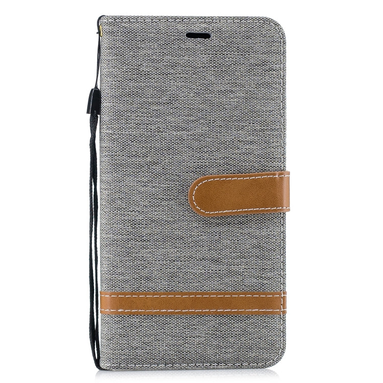 Color Matching Denim Texture Leather Case for Xiaomi Pocophone F1, with Holder & Card Slots & Wallet & Lanyard