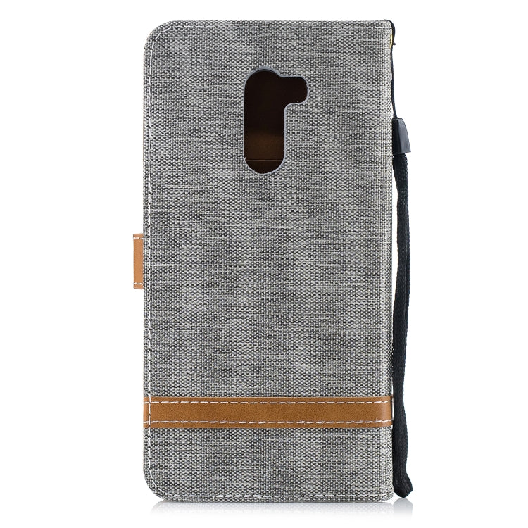 Color Matching Denim Texture Leather Case for Xiaomi Pocophone F1, with Holder & Card Slots & Wallet & Lanyard