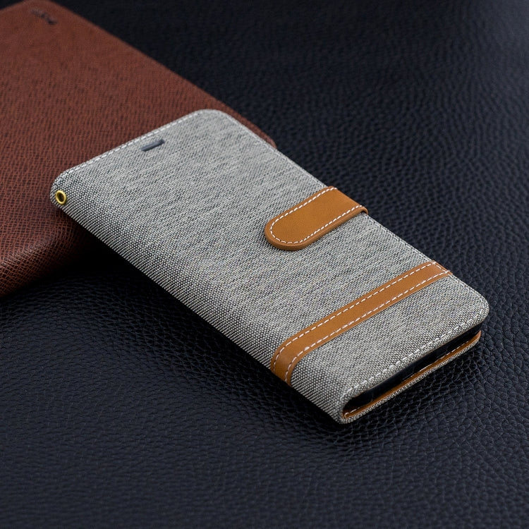 Color Matching Denim Texture Leather Case for Xiaomi Pocophone F1, with Holder & Card Slots & Wallet & Lanyard