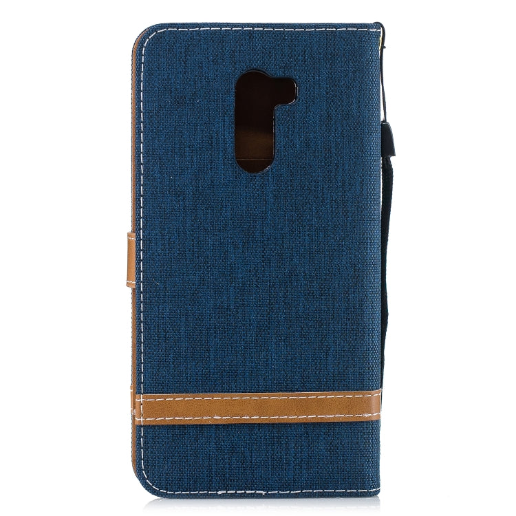 Color Matching Denim Texture Leather Case for Xiaomi Pocophone F1, with Holder & Card Slots & Wallet & Lanyard