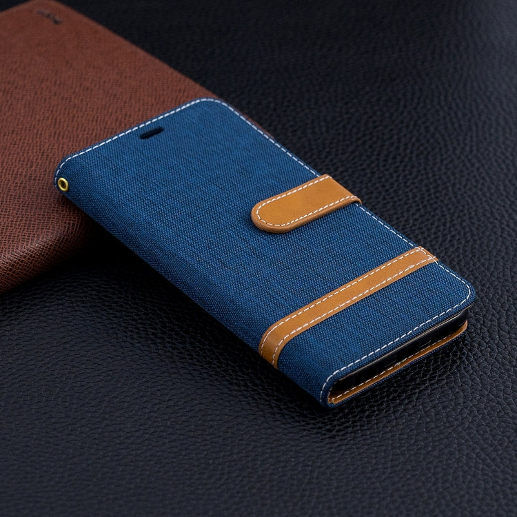 Color Matching Denim Texture Leather Case for Xiaomi Pocophone F1, with Holder & Card Slots & Wallet & Lanyard