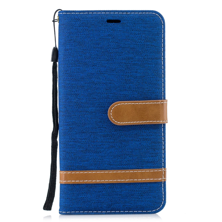 Color Matching Denim Texture Leather Case for Xiaomi Pocophone F1, with Holder & Card Slots & Wallet & Lanyard