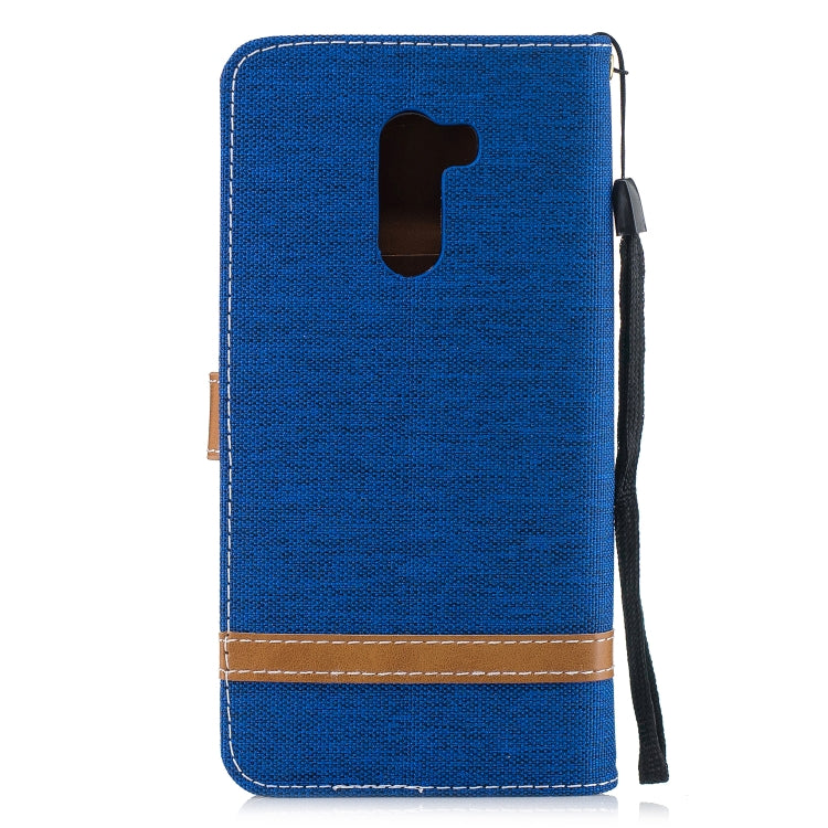 Color Matching Denim Texture Leather Case for Xiaomi Pocophone F1, with Holder & Card Slots & Wallet & Lanyard