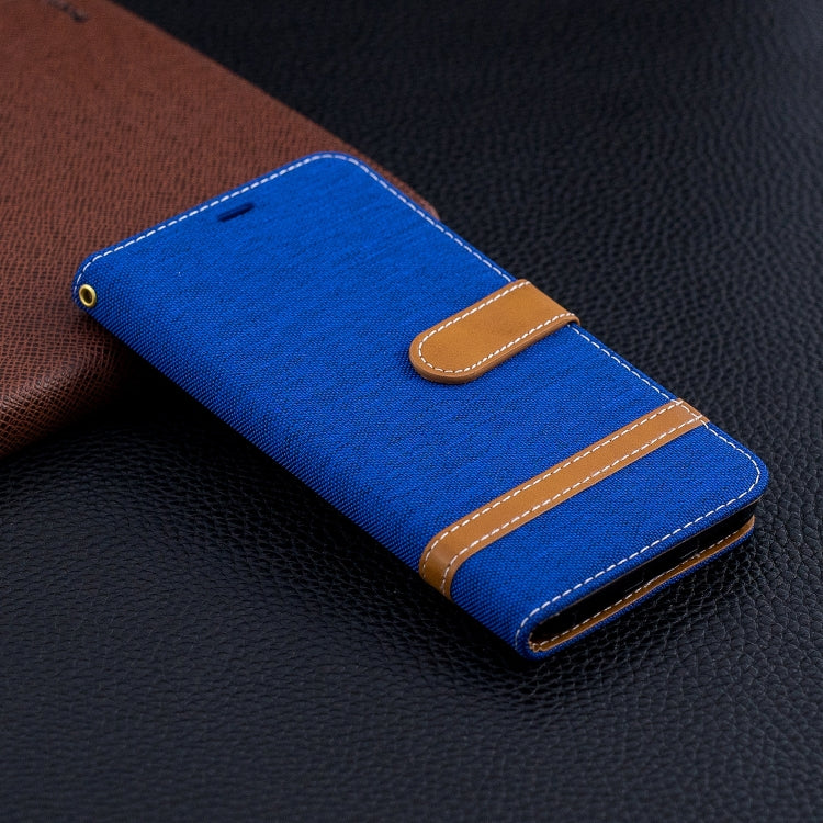 Color Matching Denim Texture Leather Case for Xiaomi Pocophone F1, with Holder & Card Slots & Wallet & Lanyard