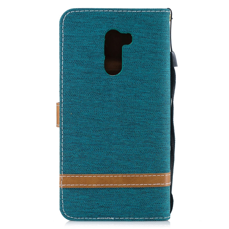 Color Matching Denim Texture Leather Case for Xiaomi Pocophone F1, with Holder & Card Slots & Wallet & Lanyard
