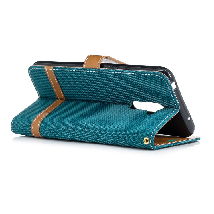 Color Matching Denim Texture Leather Case for Xiaomi Pocophone F1, with Holder & Card Slots & Wallet & Lanyard