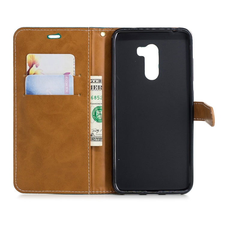 Color Matching Denim Texture Leather Case for Xiaomi Pocophone F1, with Holder & Card Slots & Wallet & Lanyard