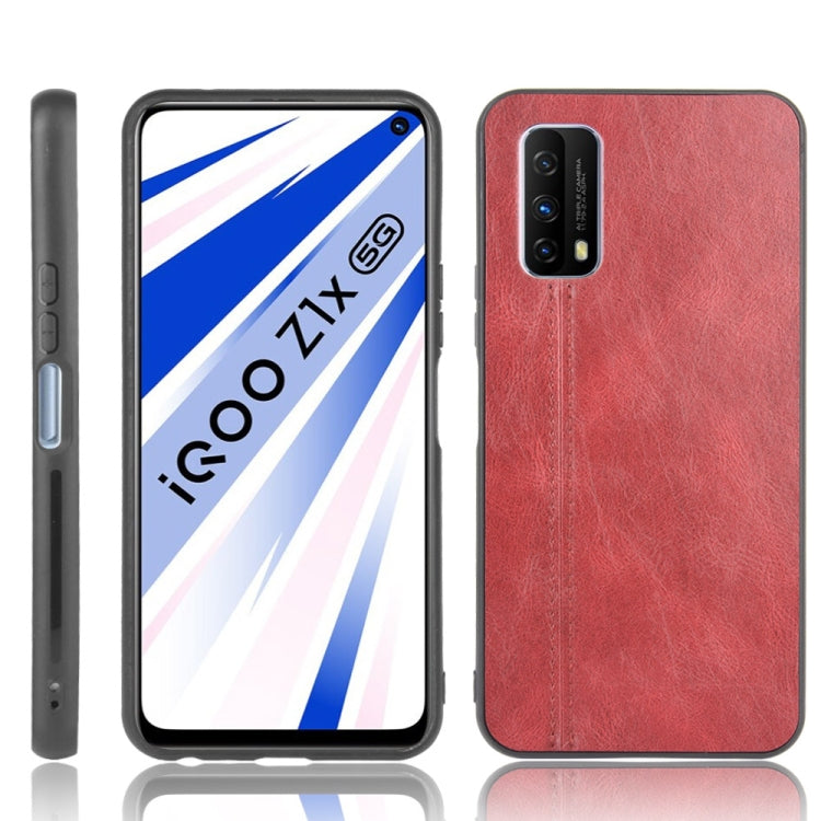 For Vivo Z1x Shockproof Sewing Cow Pattern Skin PC + PU + TPU Case