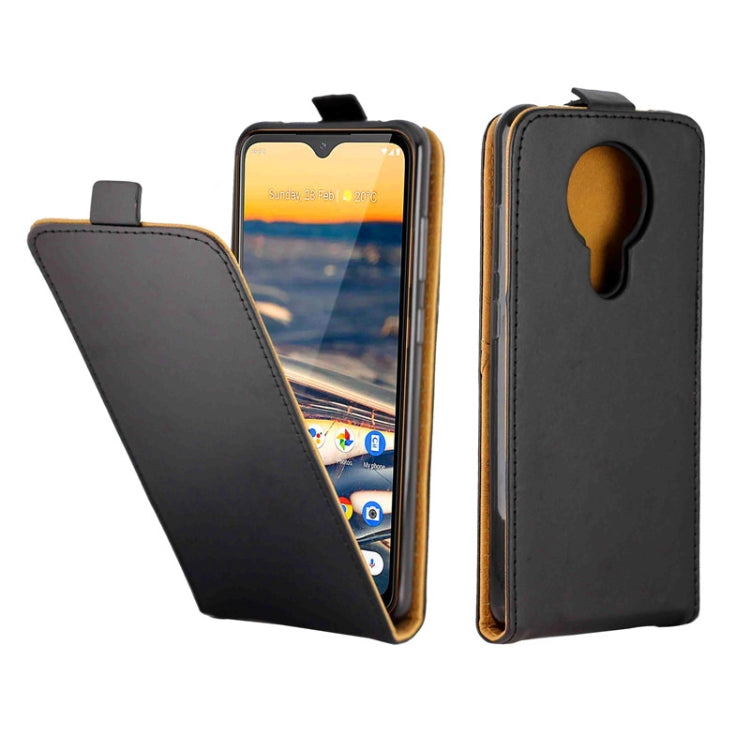For Nokia 5.3 Business Style Vertical Flip TPU Leather Case with Card Slot(Black)