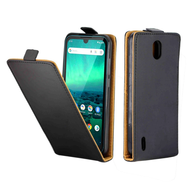 For Nokia1.3 Business Style Vertical Flip TPU Leather Case with Card Slot(Black)