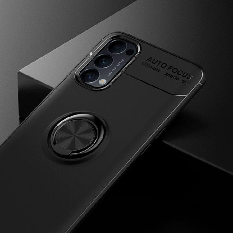 For OPPO Reno4 4G Metal Ring Holder 360 Degree Rotating TPU Case