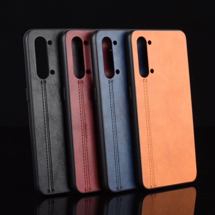 For OPPO K7 5G Shockproof Sewing Cow Pattern Skin PC + PU + TPU Case