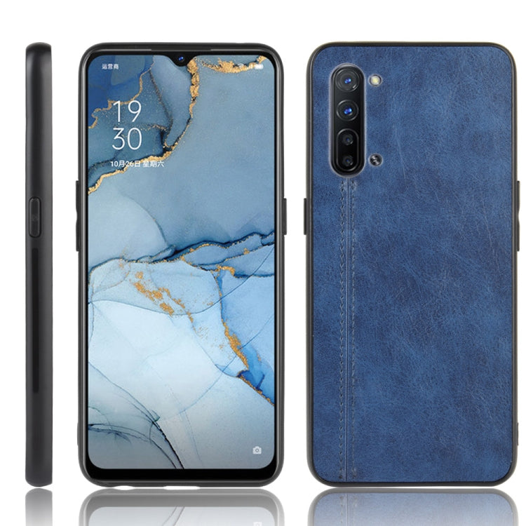 For OPPO K7 5G Shockproof Sewing Cow Pattern Skin PC + PU + TPU Case