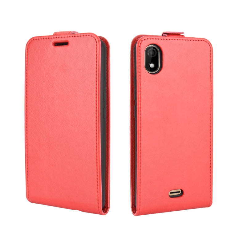 For WIKO Y61 R64 Texture Single Vertical Flip Leather Protective Case with Card Slots & Photo Frame
