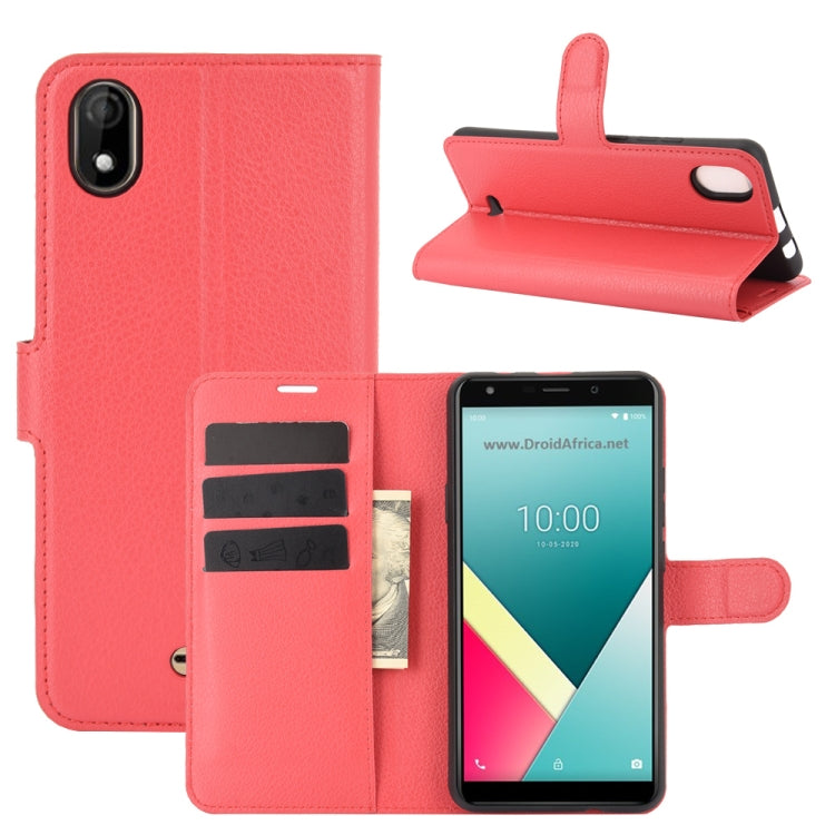 For WIKO Y61 Litchi Texture Horizontal Flip Protective Case with Holder & Card Slots & Wallet