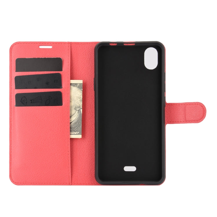 For WIKO Y61 Litchi Texture Horizontal Flip Protective Case with Holder & Card Slots & Wallet