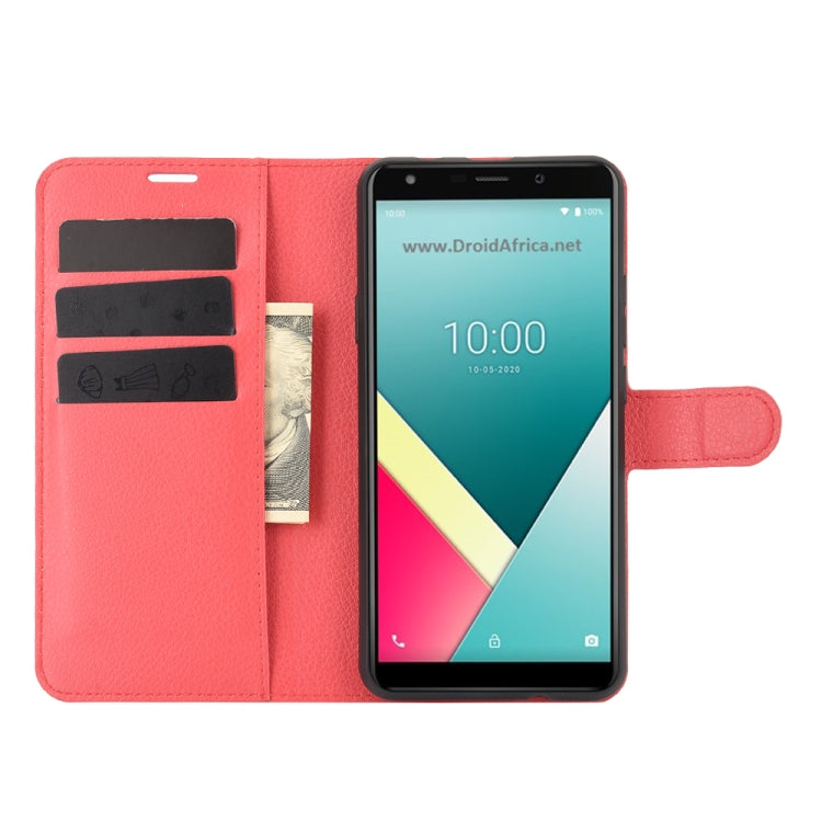 For WIKO Y61 Litchi Texture Horizontal Flip Protective Case with Holder & Card Slots & Wallet