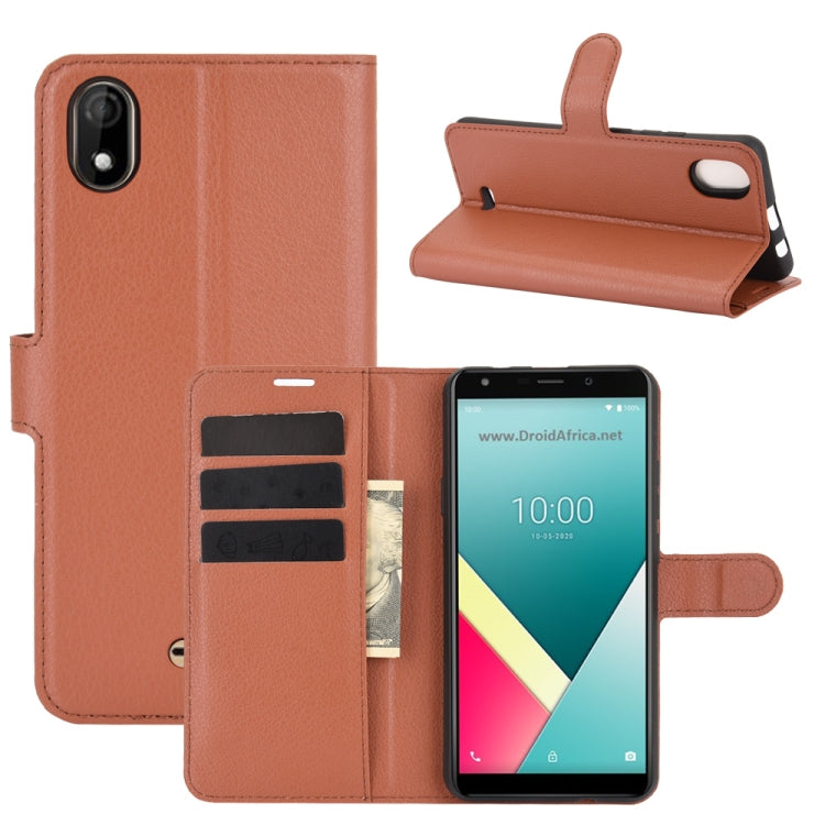 For WIKO Y61 Litchi Texture Horizontal Flip Protective Case with Holder & Card Slots & Wallet