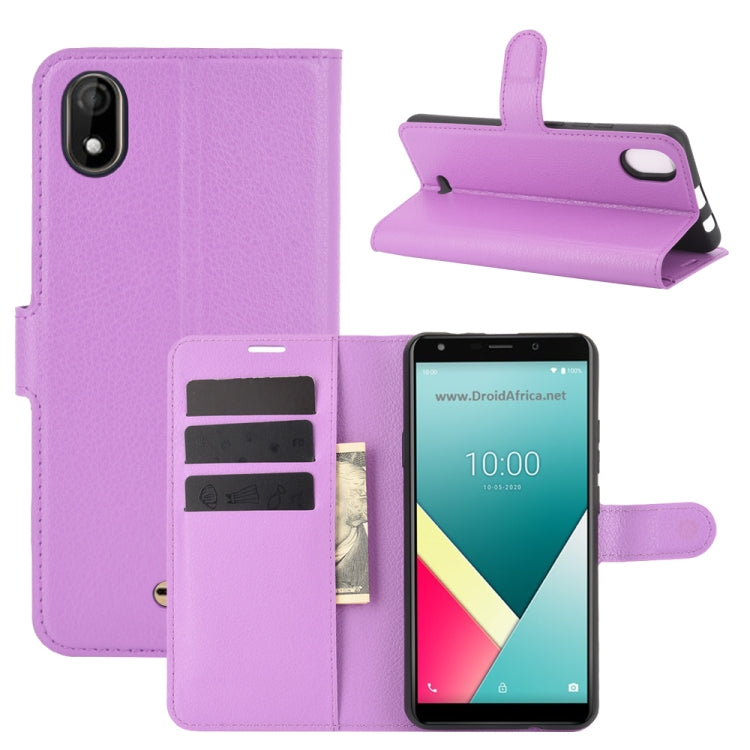 For WIKO Y61 Litchi Texture Horizontal Flip Protective Case with Holder & Card Slots & Wallet