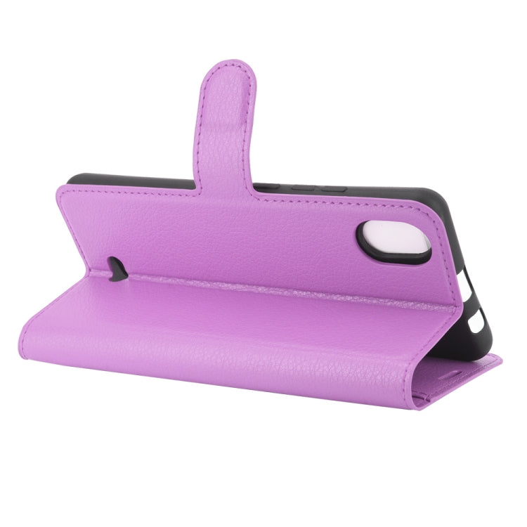 For WIKO Y61 Litchi Texture Horizontal Flip Protective Case with Holder & Card Slots & Wallet