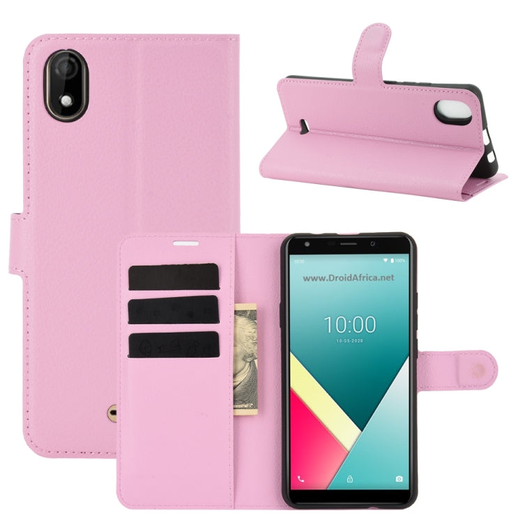 For WIKO Y61 Litchi Texture Horizontal Flip Protective Case with Holder & Card Slots & Wallet