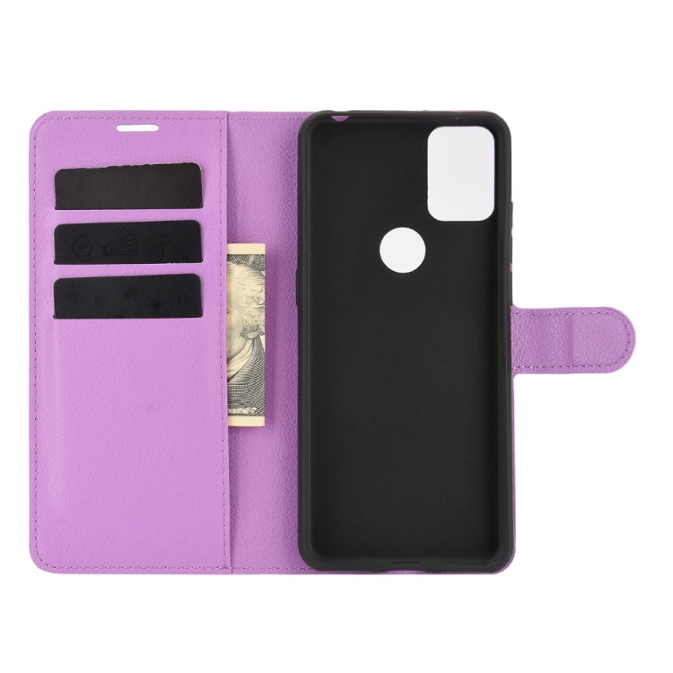 For Alcatel 3X 2020 Litchi Texture Horizontal Flip Protective Case with Holder & Card Slots & Wallet