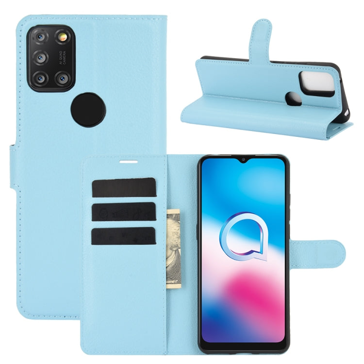 For Alcatel 3X 2020 Litchi Texture Horizontal Flip Protective Case with Holder & Card Slots & Wallet
