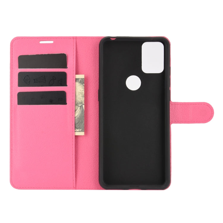 For Alcatel 3X 2020 Litchi Texture Horizontal Flip Protective Case with Holder & Card Slots & Wallet