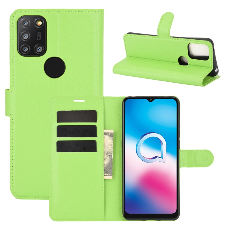 For Alcatel 3X 2020 Litchi Texture Horizontal Flip Protective Case with Holder & Card Slots & Wallet