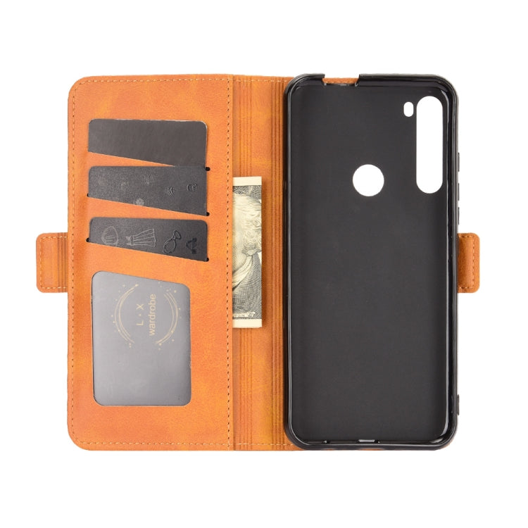 For Motorola One Fusion+ Dual-side Magnetic Buckle Horizontal Flip Leather Case with Holder & Card Slots & Wallet