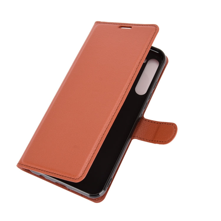 For Motorola One Fusion+ Litchi Texture Horizontal Flip Protective Case with Holder & Card Slots & Wallet