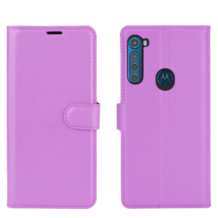 For Motorola One Fusion+ Litchi Texture Horizontal Flip Protective Case with Holder & Card Slots & Wallet