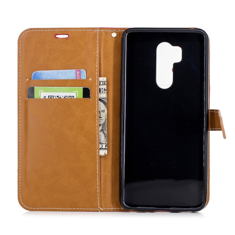 Color Matching Denim Texture Leather Case for LG G7, with Holder & Card Slots & Wallet & Lanyard