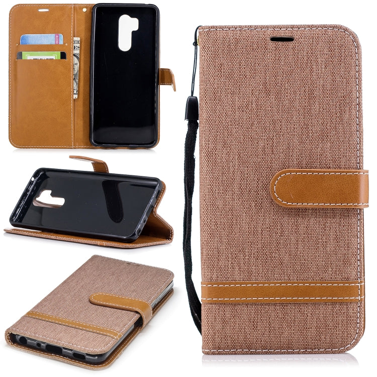 Color Matching Denim Texture Leather Case for LG G7, with Holder & Card Slots & Wallet & Lanyard