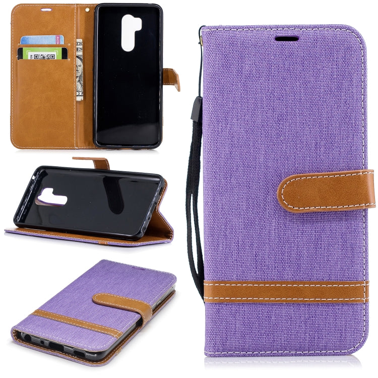 Color Matching Denim Texture Leather Case for LG G7, with Holder & Card Slots & Wallet & Lanyard