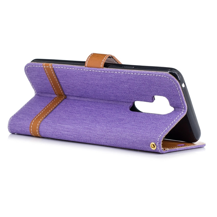 Color Matching Denim Texture Leather Case for LG G7, with Holder & Card Slots & Wallet & Lanyard