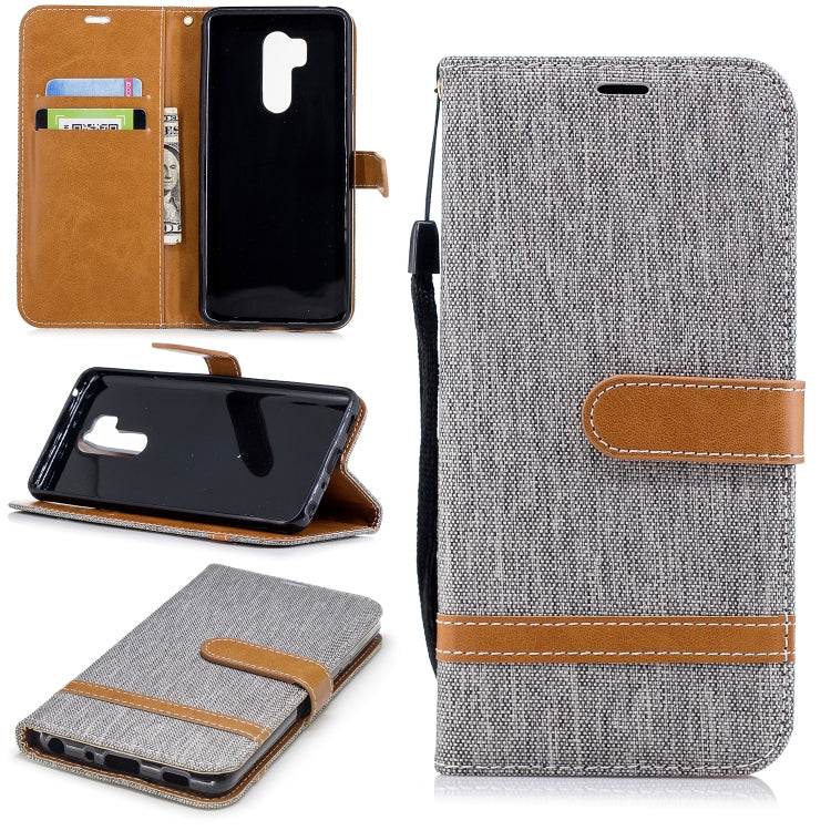 Color Matching Denim Texture Leather Case for LG G7, with Holder & Card Slots & Wallet & Lanyard
