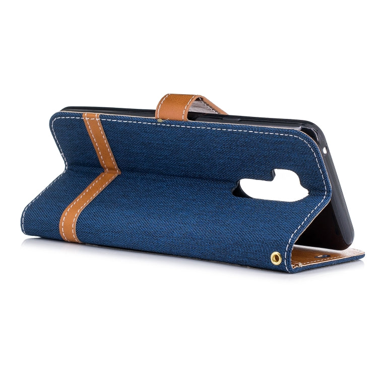 Color Matching Denim Texture Leather Case for LG G7, with Holder & Card Slots & Wallet & Lanyard