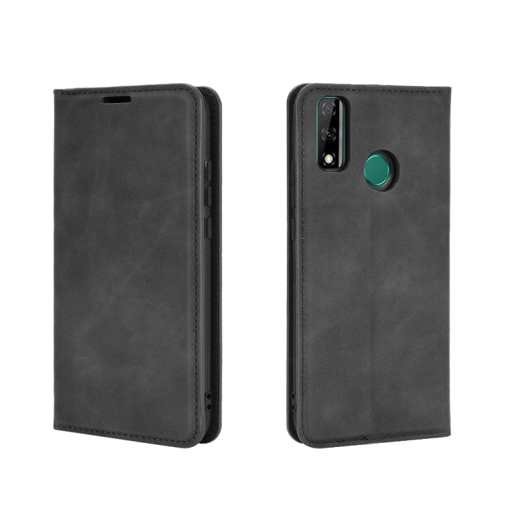 For Huawei Y8S Retro-skin Business Magnetic Suction Leather Case with Holder & Card Slots & Wallet