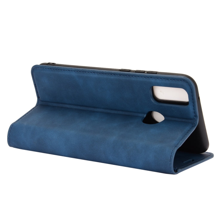 For Huawei Y8S Retro-skin Business Magnetic Suction Leather Case with Holder & Card Slots & Wallet