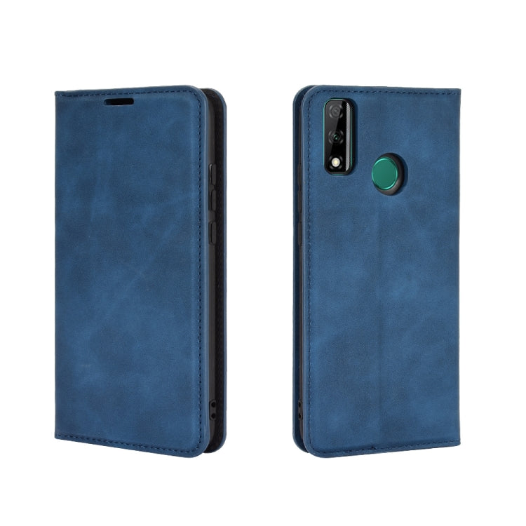 For Huawei Y8S Retro-skin Business Magnetic Suction Leather Case with Holder & Card Slots & Wallet