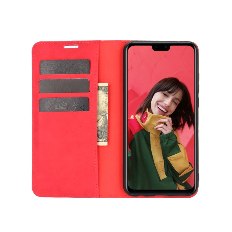 For Huawei Y8S Retro-skin Business Magnetic Suction Leather Case with Holder & Card Slots & Wallet