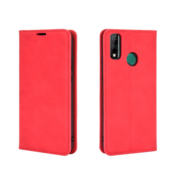 For Huawei Y8S Retro-skin Business Magnetic Suction Leather Case with Holder & Card Slots & Wallet