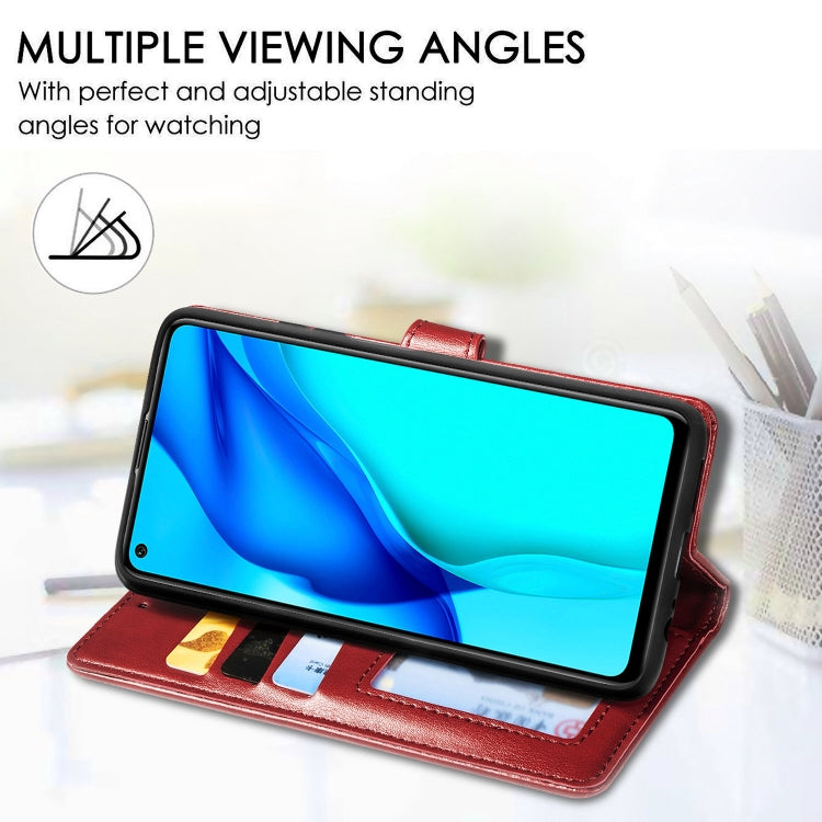 For Huawei Mate 40 Lite/Maimang 9 Solid Color Leather Buckle Phone Case with Lanyard & Photo Frame & Card Slot & Wallet & Stand Function