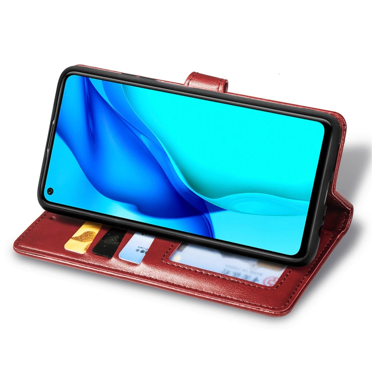 For Huawei Mate 40 Lite/Maimang 9 Solid Color Leather Buckle Phone Case with Lanyard & Photo Frame & Card Slot & Wallet & Stand Function